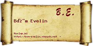 Böm Evelin névjegykártya